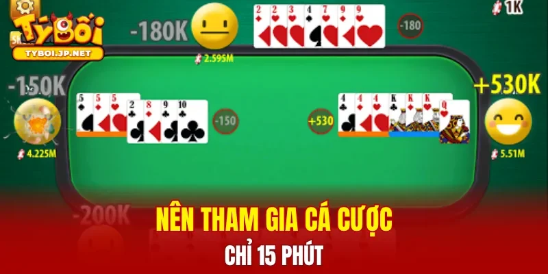 Nên tham gia cá cược chỉ 15 phút